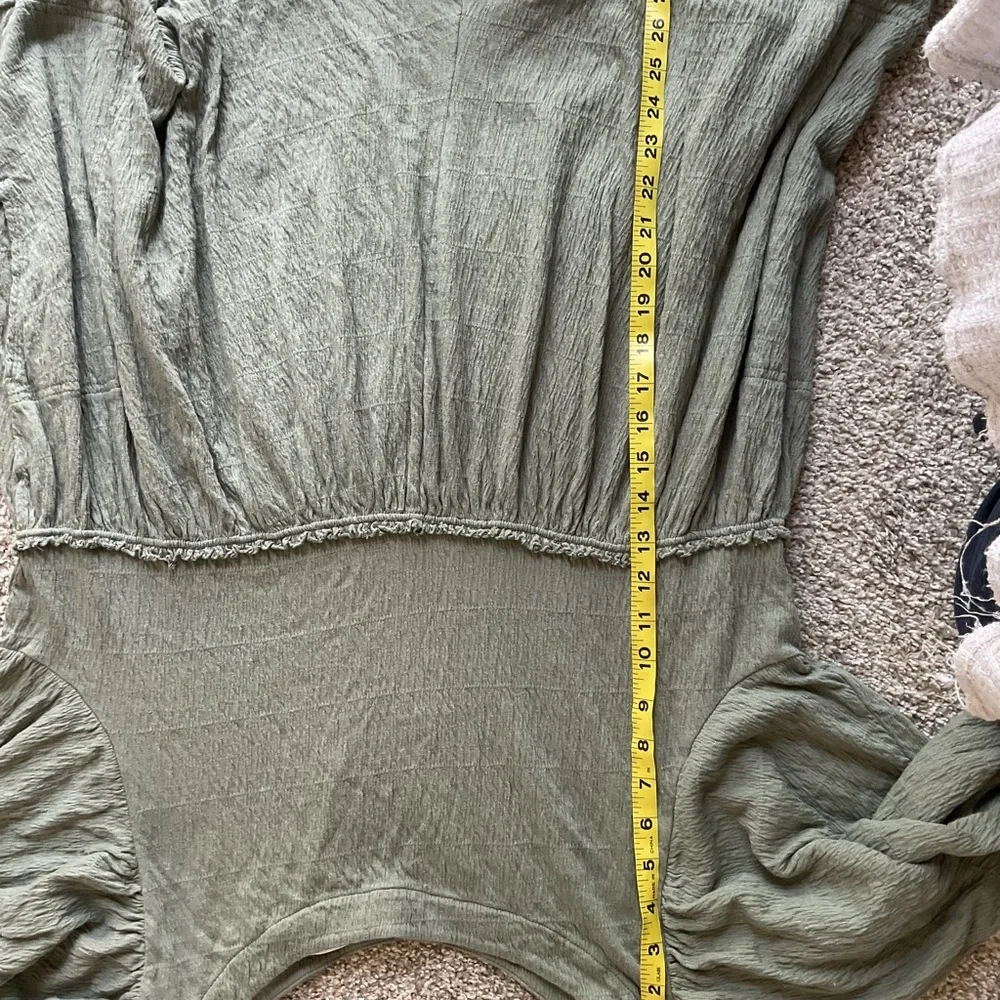 FP Beach  Green Textured Smock Jumpsuit Romper - Picture 6 of 6